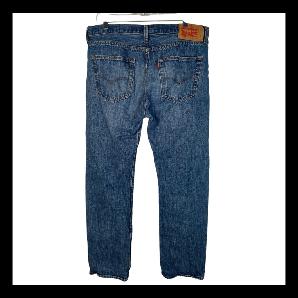 Levis 501 Mens 36x34 Vintage 90s Jeans Relaxed Fit Mid Rise Denim Cotton Medium